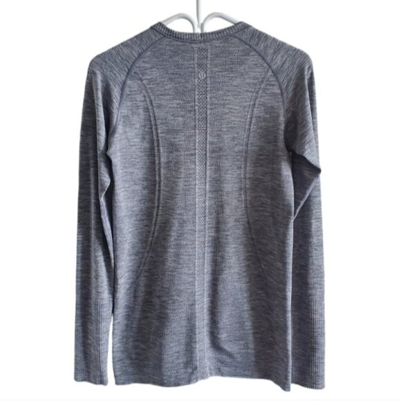 Lululemon Heathered Slate Swiftly Tech Long Sleeve Top Size 8 - Picture 2 of 9